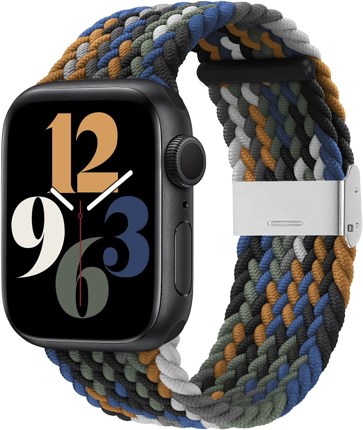 Compatible with Apple Watch Bands 44Mm 40Mm 38Mm 42Mm 41Mm 45Mm 46Mm 49Mm, Iwatch Bands Women Men,Adjustable Braided Solo Loop Elastic Sport Band for Iwatch Ultra SE Series 10/9/8/7/6/5/4