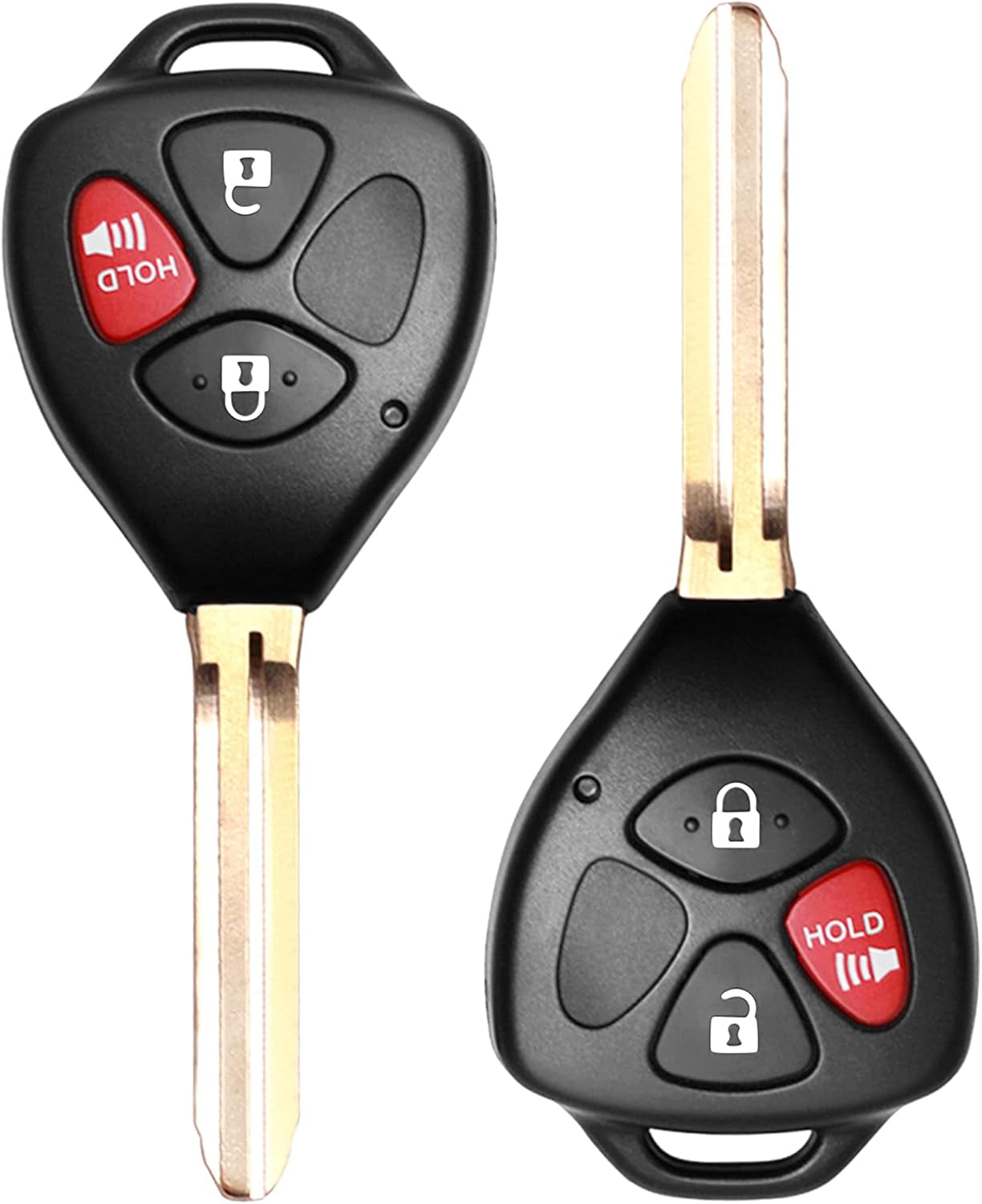 Keyless Entry Remote Replacement Key Fob Fit for Toyota Rav4 2006-2010/Scion XB 2008-2013 Vehicles That Use HYQ12BBY with 4D67 Chip (2 Pack)