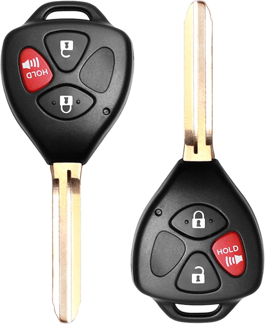 Keyless Entry Remote Replacement Key Fob Fit for Toyota Rav4 2006-2010/Scion XB 2008-2013 Vehicles That Use HYQ12BBY with 4D67 Chip (2 Pack)