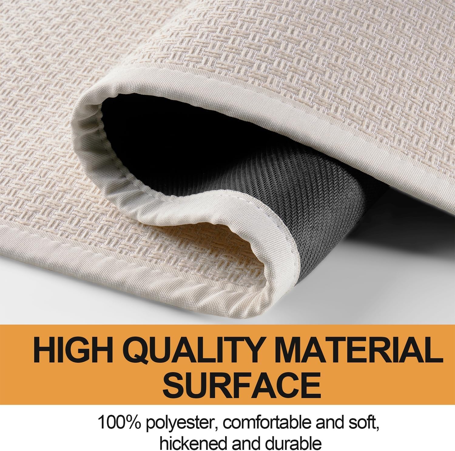 Stair Treads Carpet for Wooden Steps with Non Slip Rubber Backing, 100% Polyester Soft Stairs Resistant Indoor Skid Runner Safety Rugs for Kids Elders and Pets (1, Cream, 31" * 31")