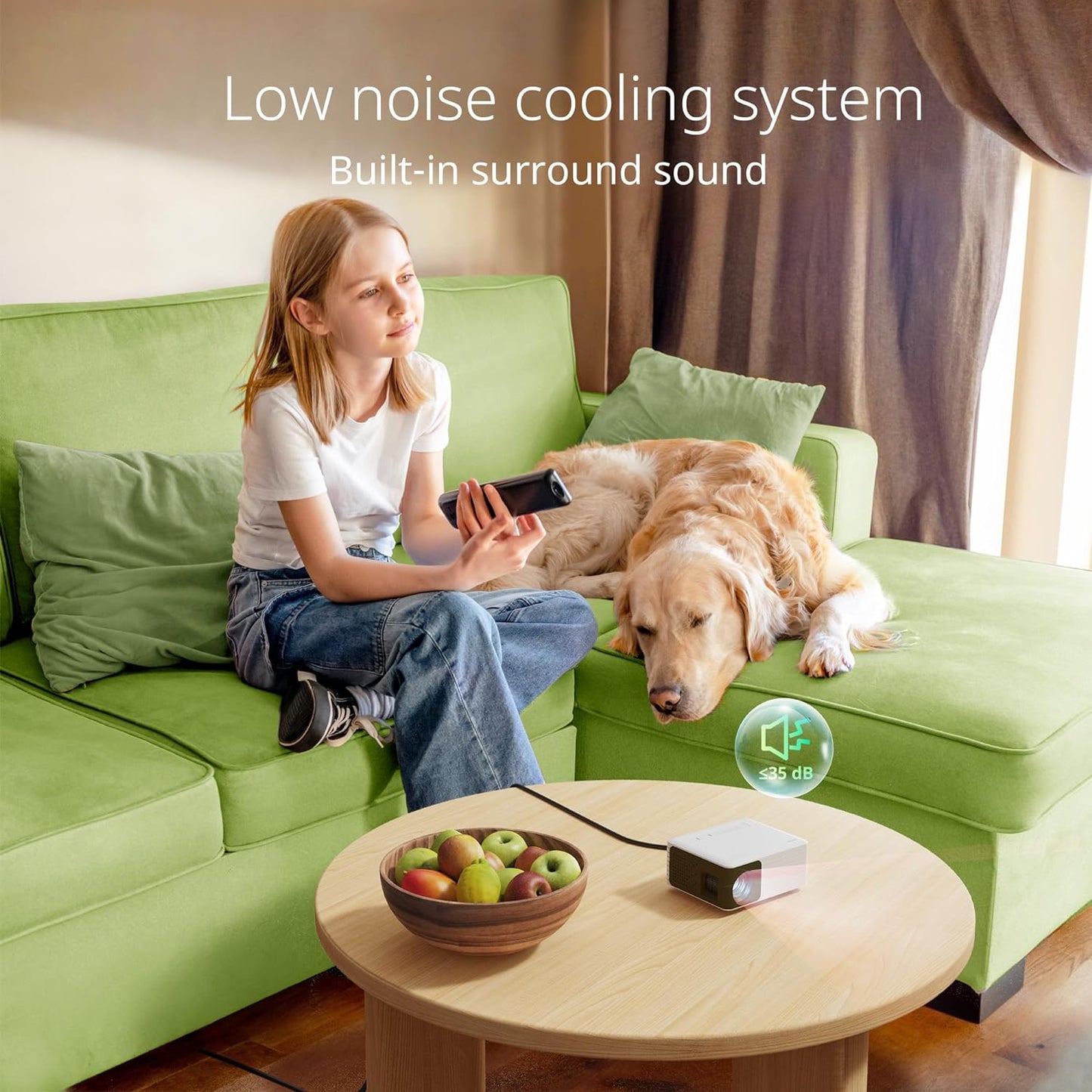 Mini Projector for Phone, Portable Small 1080P Full HD Supported for Ios/Android/Laptop, Videoprojector Y3 Compatible with Fire Stick, HDMI, USB, PS5, Xbox