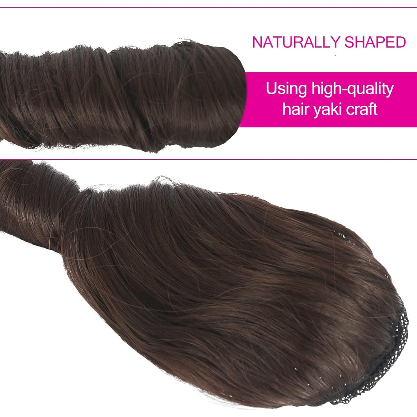 Brown Curly Drawstring Ponytail Extension for Black Women, 14 Inch Short Spiral Curl Drawstring Ponytail for Black Women Brown Wavy Hair Extensions Ponytails Clip in Ponytail Hair Extensions