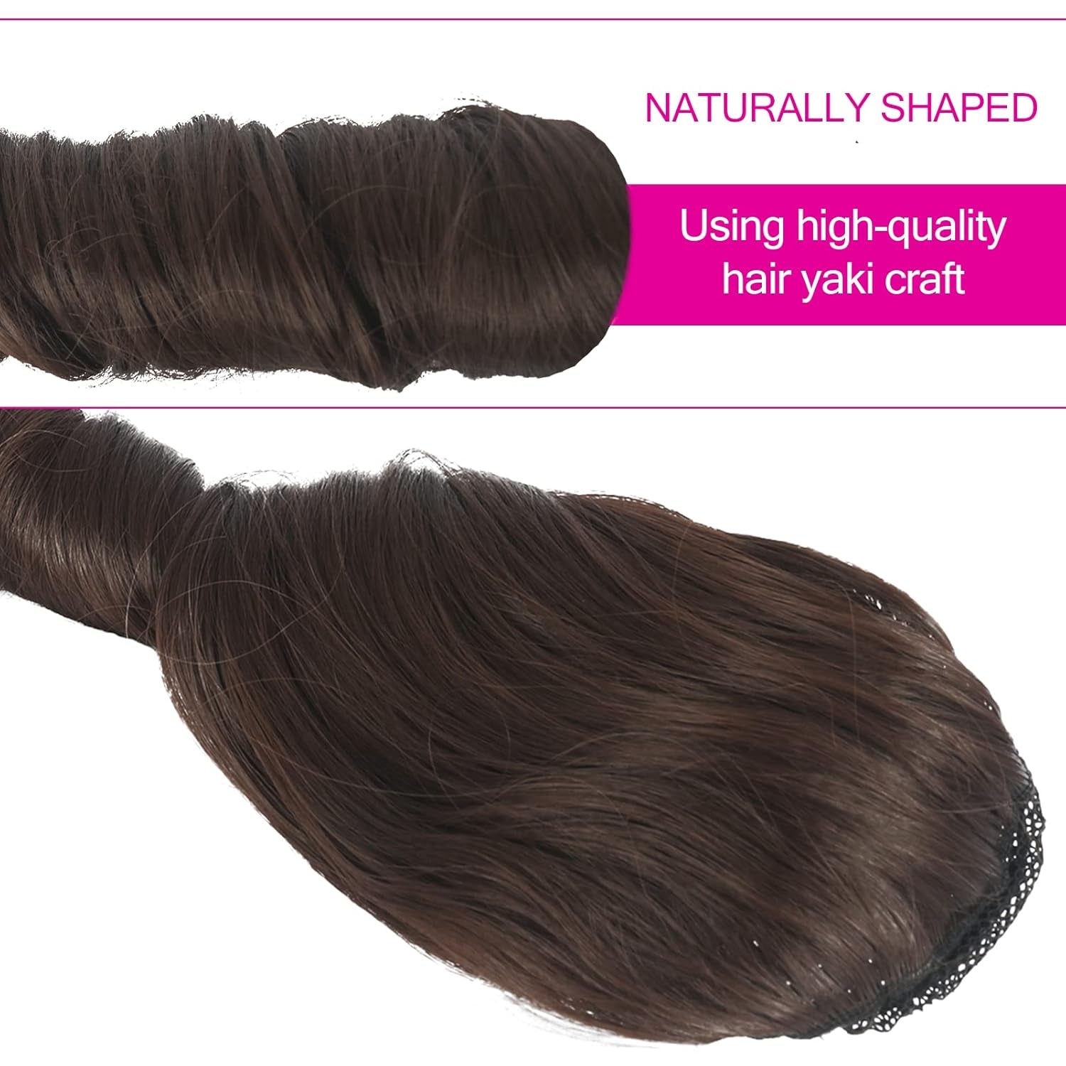 Brown Curly Drawstring Ponytail Extension for Black Women, 14 Inch Short Spiral Curl Drawstring Ponytail for Black Women Brown Wavy Hair Extensions Ponytails Clip in Ponytail Hair Extensions