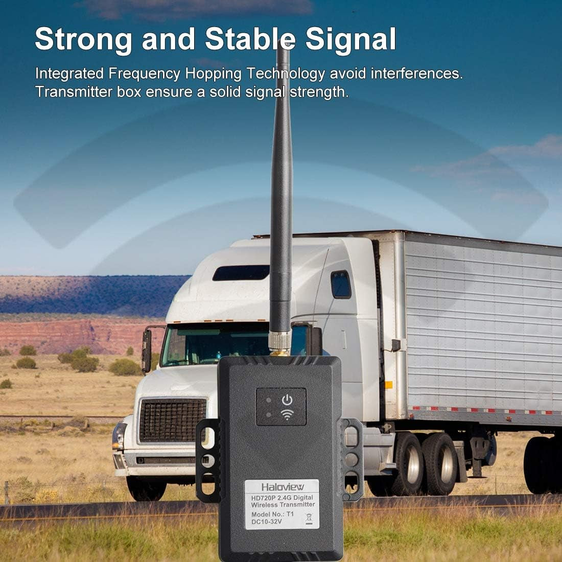 RD7 Wireless Long Range Backup Camera System Kit 7'' 720P HD Digital Monitor Built in DVR Rear View Observation Reverse Camera for Truck/Trailer/Bus/Rv/Pickups/Camper TRUCK DRIVER