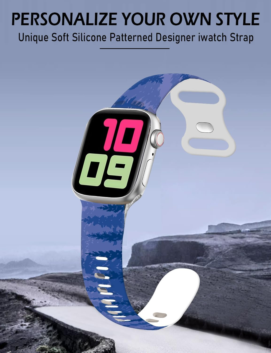 Sport Watch Bands Compatible with Apple Watch Band 38Mm 40Mm 41Mm for Women Men, Adjustable Soft Silicone Replacement Smartwatch Wristband for Iwatch Series 7 6 5 4 3 2 1 SE