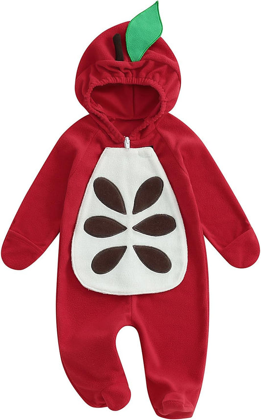 Newborn Baby Halloween Costumes for Girls Boys Long Sleeve Hooded Zipper Jumpsuit Romper Clothes