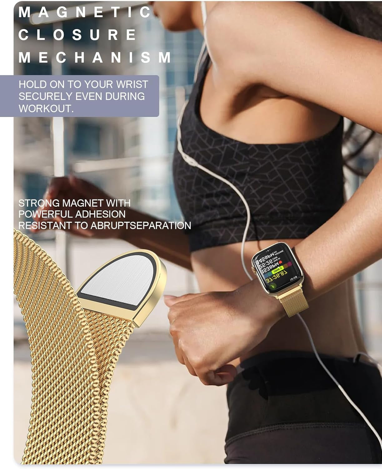 Original Stainless Steel Milanese Loop Compatible with Apple Watch Band 38Mm 40Mm 41Mm 42Mm 44Mm 45Mm 49Mm, Magnetic Clasp Replacement Band for Iwatch Series 9, Ultra 2, SE, Ultra, 8 7 6 5 4 3 2 1,
