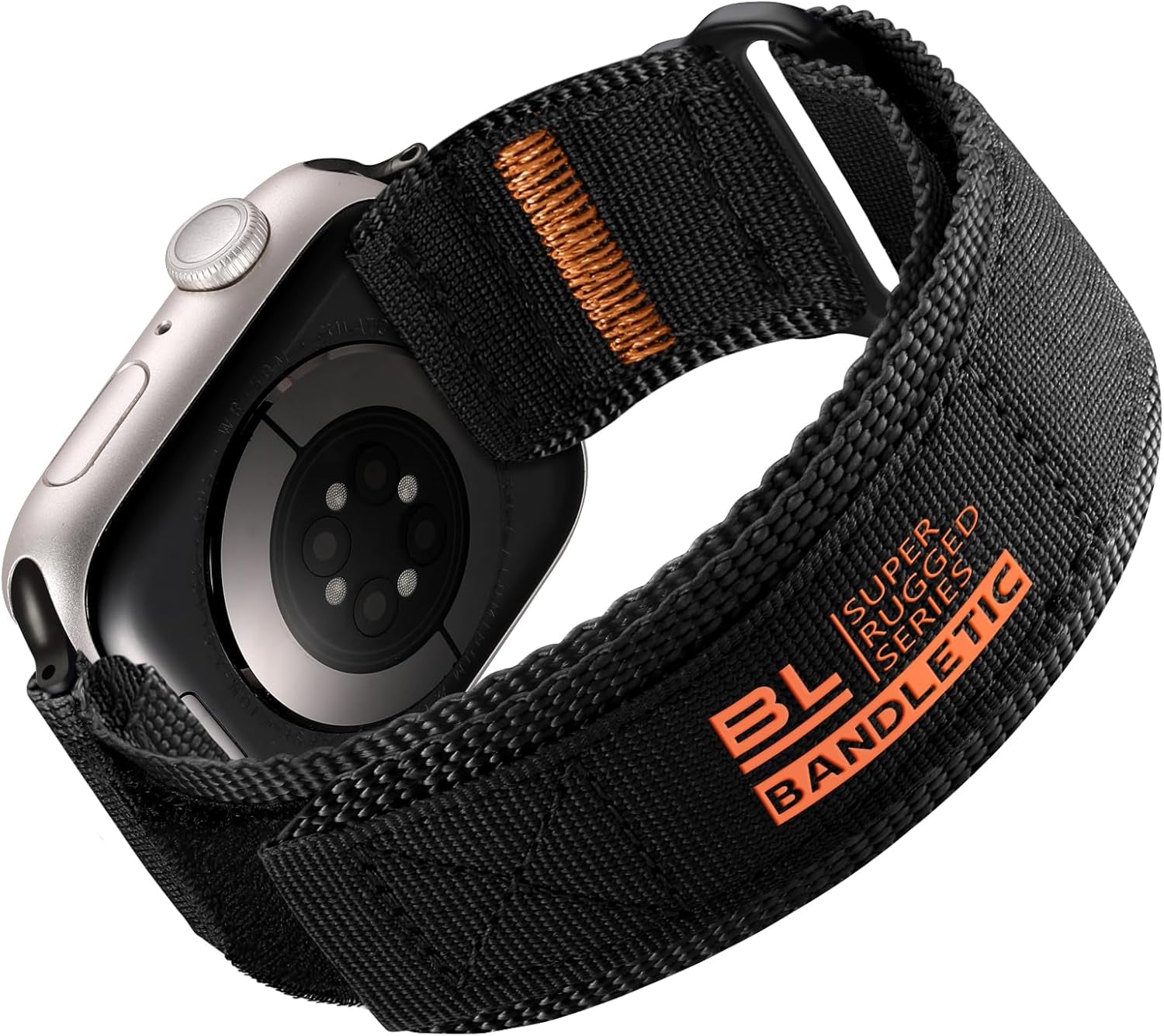 Rugged Nylon Compatible with Apple Watch Bands for Men, Soft Woven Adjustable Tactical Wristbands Strap for Iwatch Ultra 2 49Mm, Series 10 46Mm, 9 8 7 45Mm, SE2 SE 6 5 4 44Mm, 3 2 1 42Mm