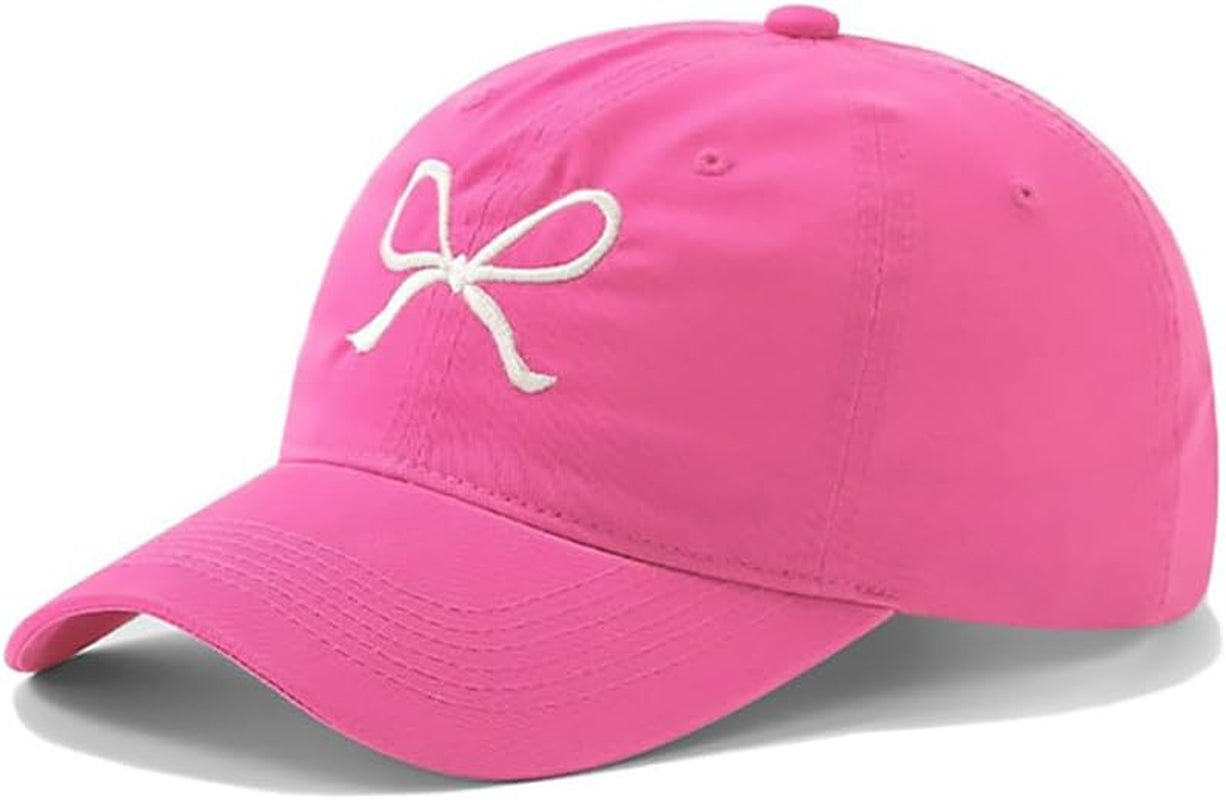 Trendy Bow-Tie Baseball Cap for Women and Men Trucker Hats Y2K Adjustable Fashion Sun Hat with Visor for Hiking & Travel