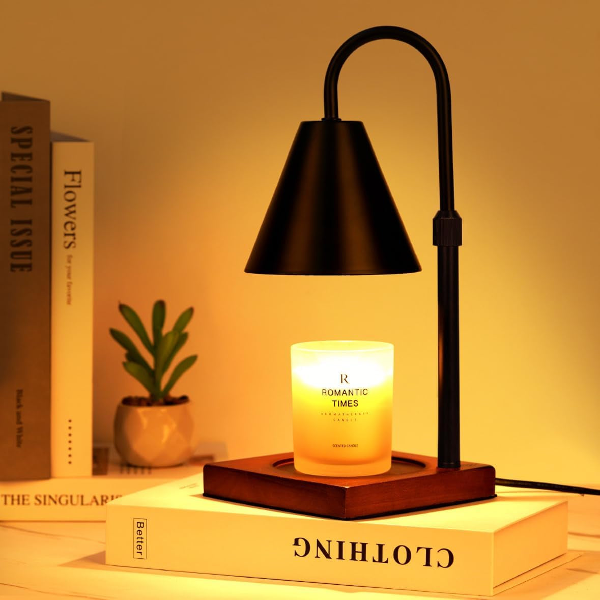 Small Candle Warmer Lamp with Timer, Black Adjustable Candle Lamp Warmer for Jar Candles, Birthday Gifts for Women Mom, Candle Heater House Warming Gift, Cute Lamp Candle Warmer Home Decor for Bedroom