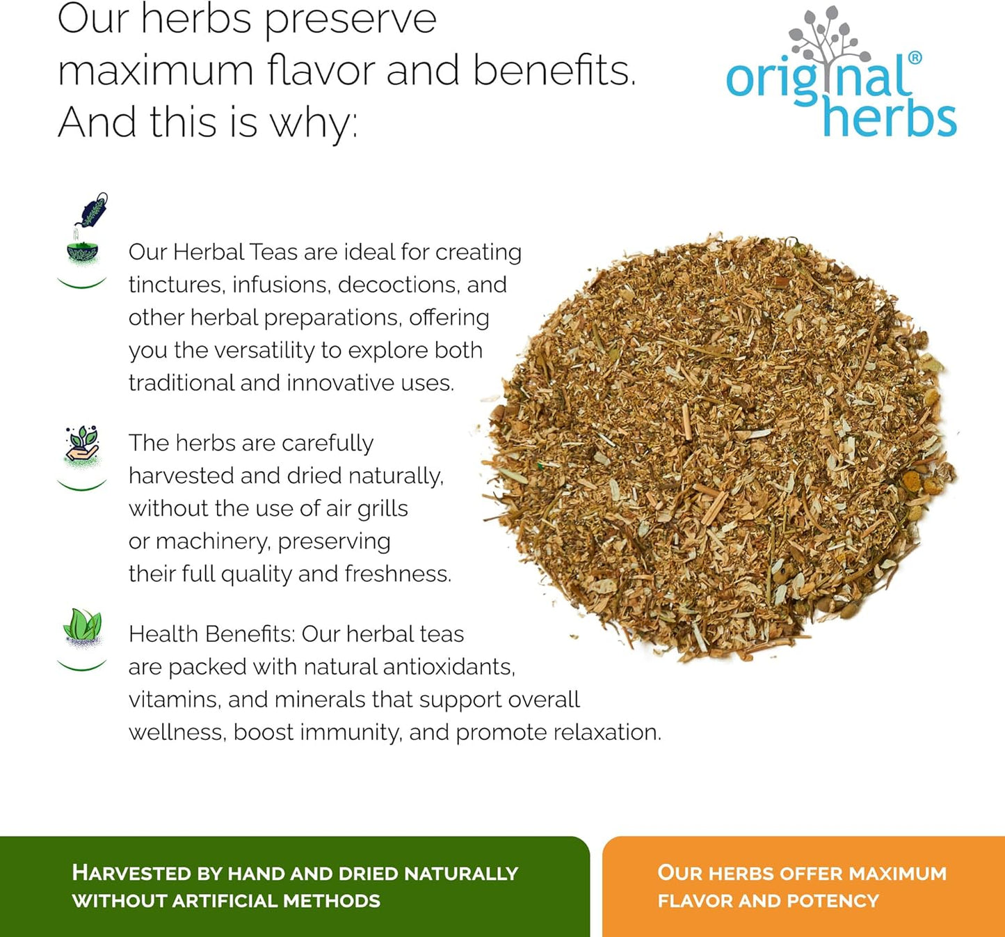 Chamomile (Matricaria Chamomilla L) – Wild-Crafted, Organic Loose Leaf Tea for Relaxation, 50G (1.76 Oz) | Calming, Natural, Caffeine-Free Herbal Tea TLBH