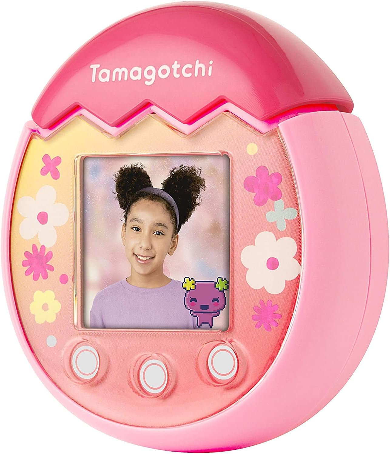 Tamagotchi 42901  Pix the Next Generation of Virtual Reality Pet with Camera, Games and Collectable Characters-Floral, Pink ZOUSA