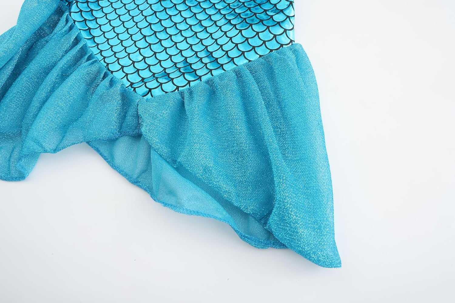 Mermaid Costume Dress for Girls Kids Ariel Princess Birthday Halloween Cosplay with Wig Accessories