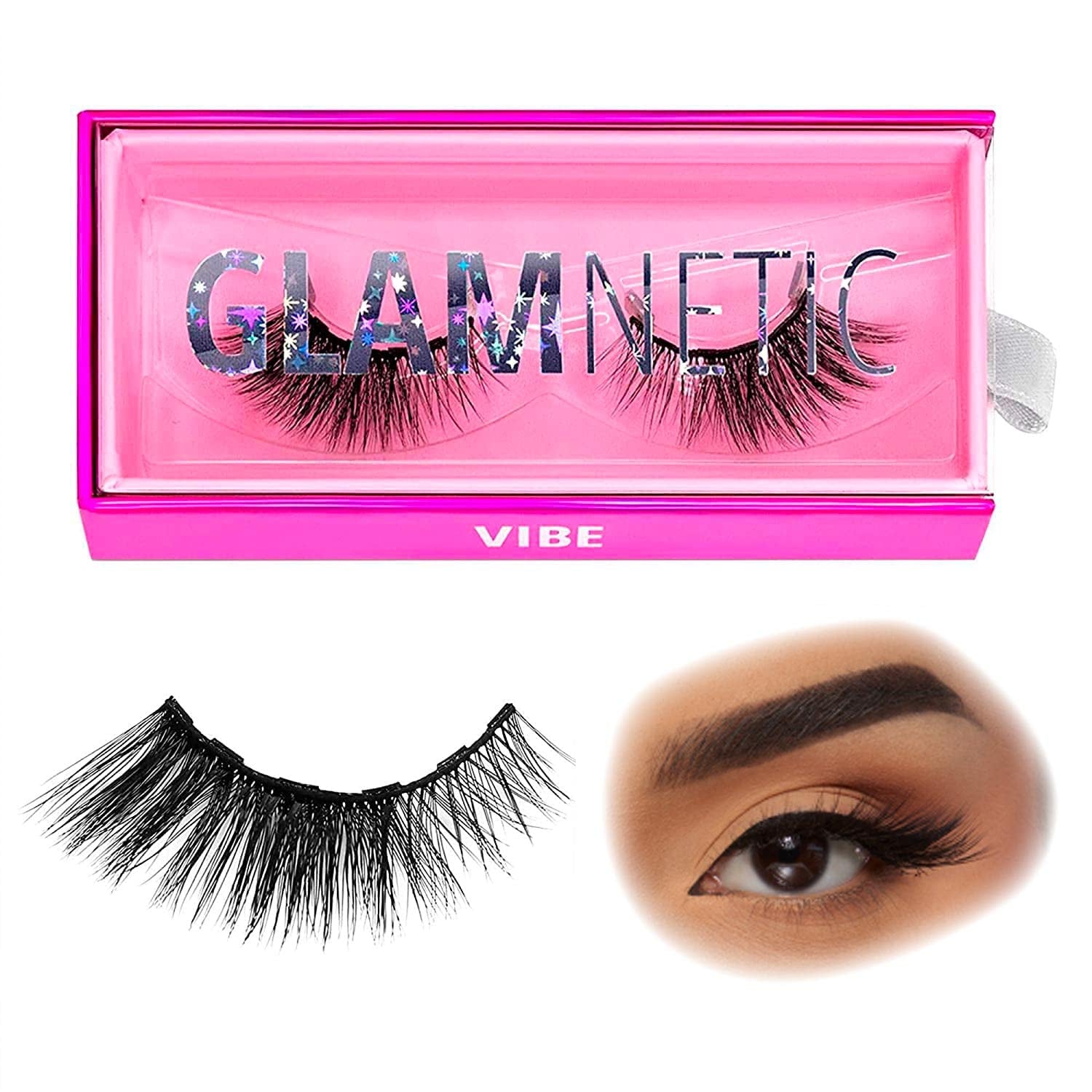 Magnetic Eyelashes - Virgo | Short Magnetic Lashes, 60 Wears Reusable Faux Mink Lashes Natural Look - 1 Pair