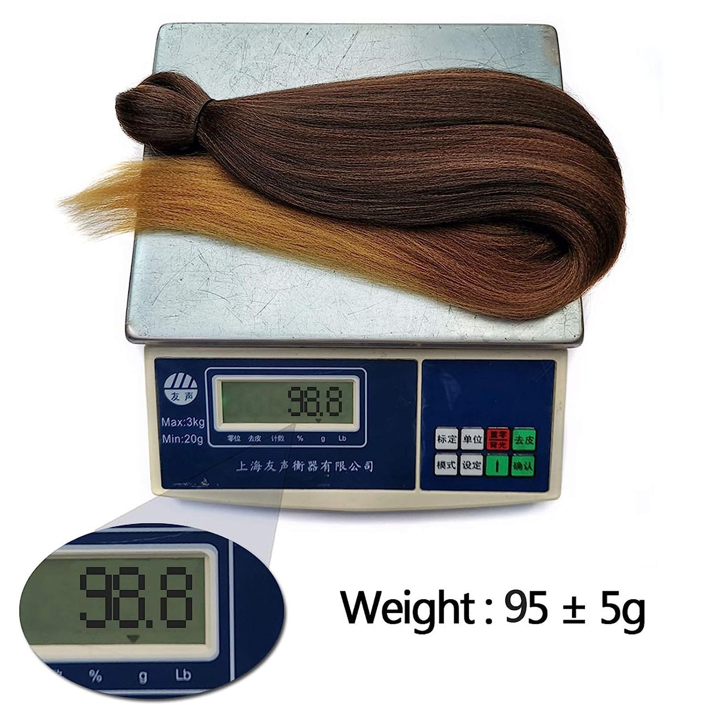 Pre Stretched Braiding Hair Ombre 30 Inch 8 Packs Synthetic Crochet Braids Hot Water Setting Professional Soft Yaki Texture Synthetic Hair Extensions(1B/30/27)