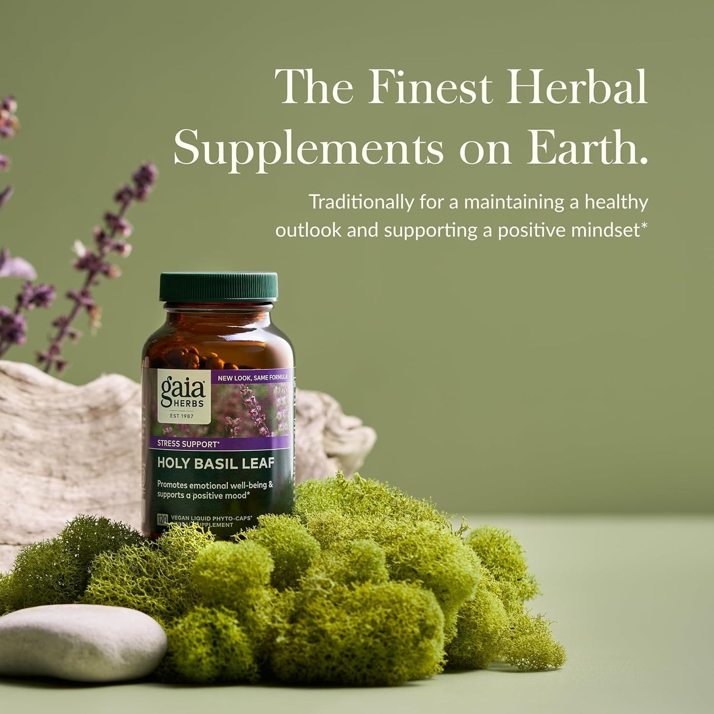 Holy Basil Leaf - Helps Sustain a Positive Mindset and Balance in Times of Stress - an Adaptogenic Ayurvedic Herb - 120 Vegan Liquid Phyto-Capsules (60-Day Supply) TLBH