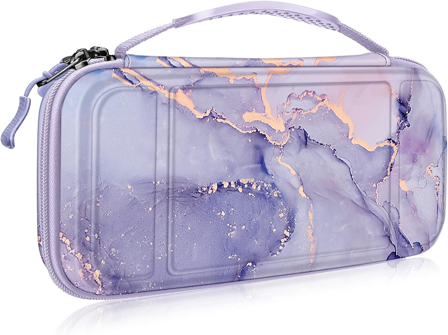 Carrying Case for Nintendo Switch OLED Model 2021/Switch 2017, [Shockproof] Hard Shell Protective Cover Travel Bag W/10 Game Card Slots for Switch Console Joy-Con & Accessories