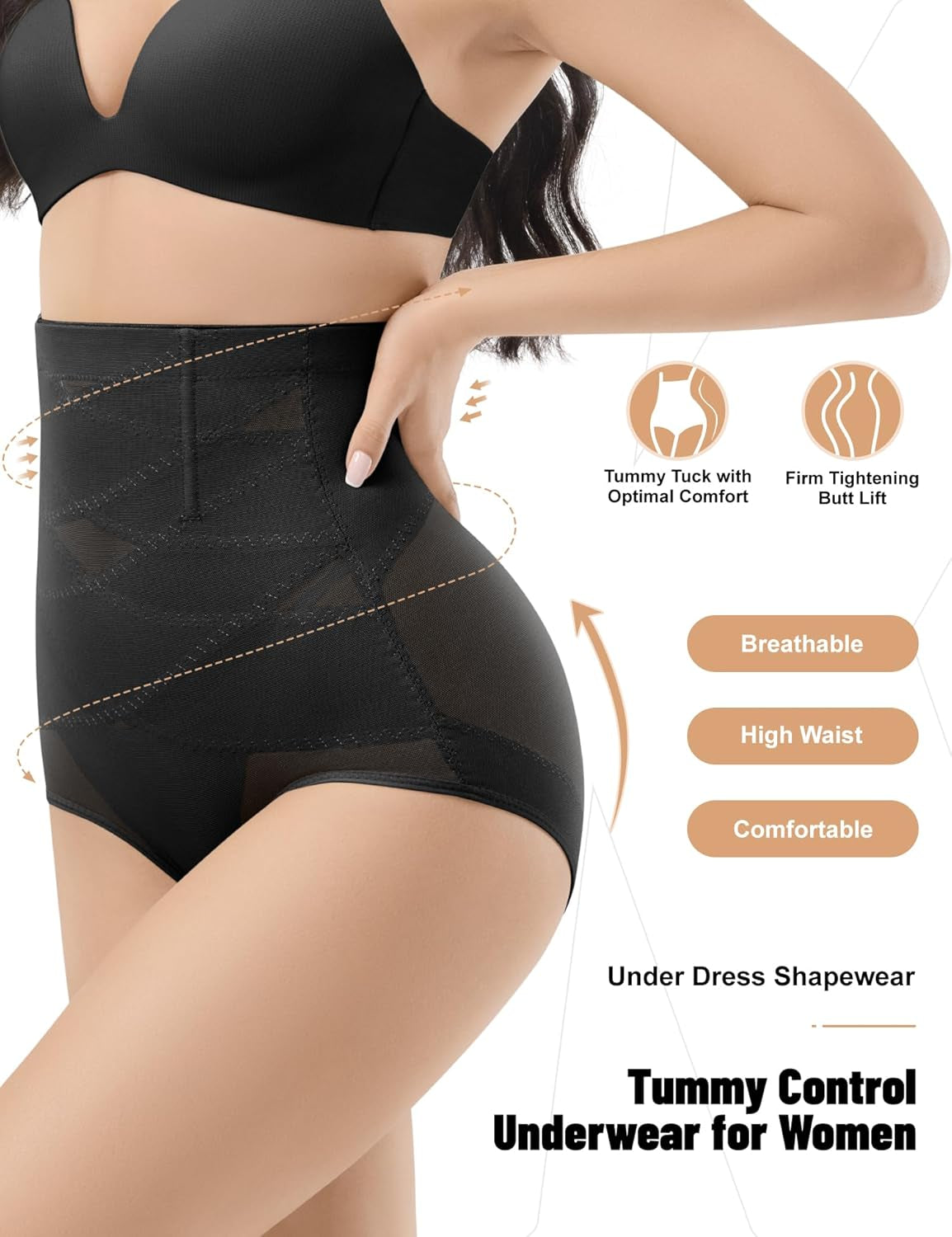 Shapewear Tummy Control Underwear High Waisted Girdle Body Shaper Butt Lifting Panties Spanks