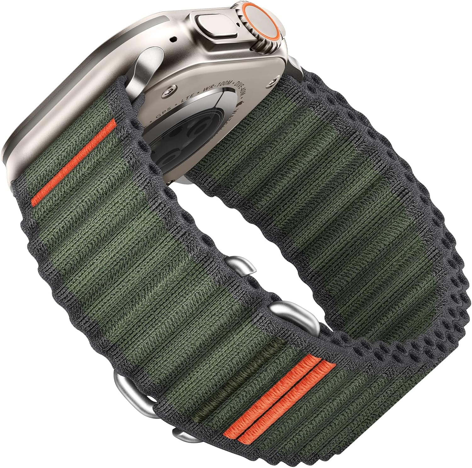 Sport Bands Compatible for Apple Watch Ultra Band 49Mm 46Mm 45Mm 44Mm 42Mm Men Women, Stretchy Nylon Loop Adjustable Strap with S-Hook for Iwatch Ultra SE Series 10 9 8 7 6 5 4 3