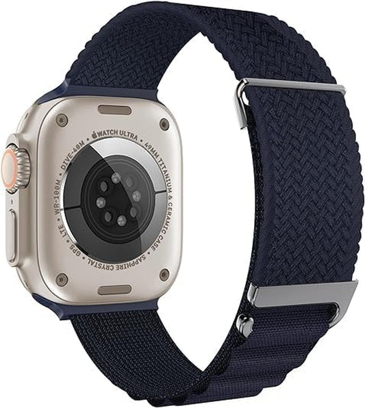 Alpine Loop Nylon Band - for Apple Watch Ultra 2/Ultra Band 42/44/45/46/49Mm, with Metal C-Hook Strap, Elastic and Adjustable, Compatible with Iwatch Ultra 2/Ultra/Se/Series 10 9 8 7 6 5 4 3 2 1
