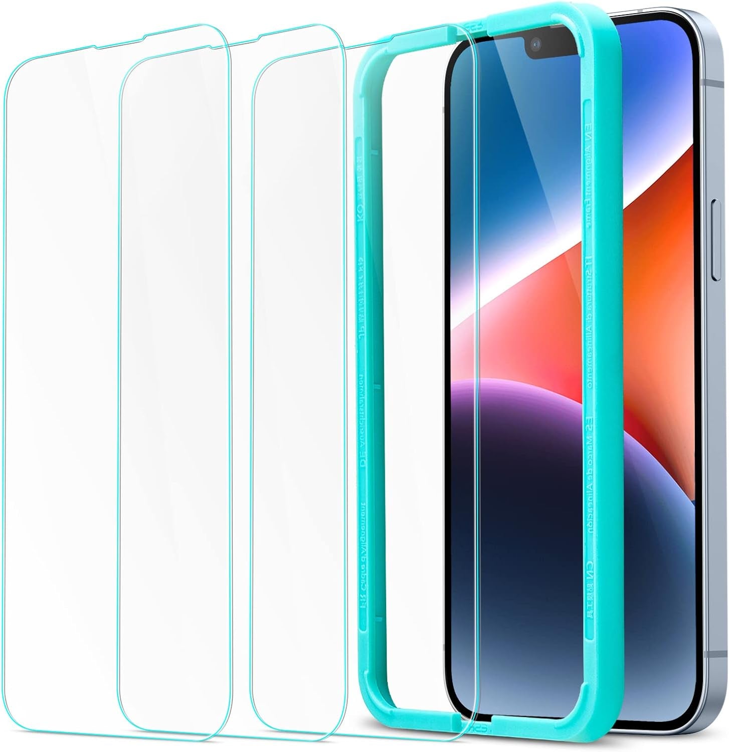 3 Pack for Iphone 16E/ Iphone SE 4/ Iphone 14/ Iphone 13/ Iphone 13 Pro Screen Protector, [9H Hardness] [Military Grade Shatterproof] Tempered Glass Film with Easy Installation Tool