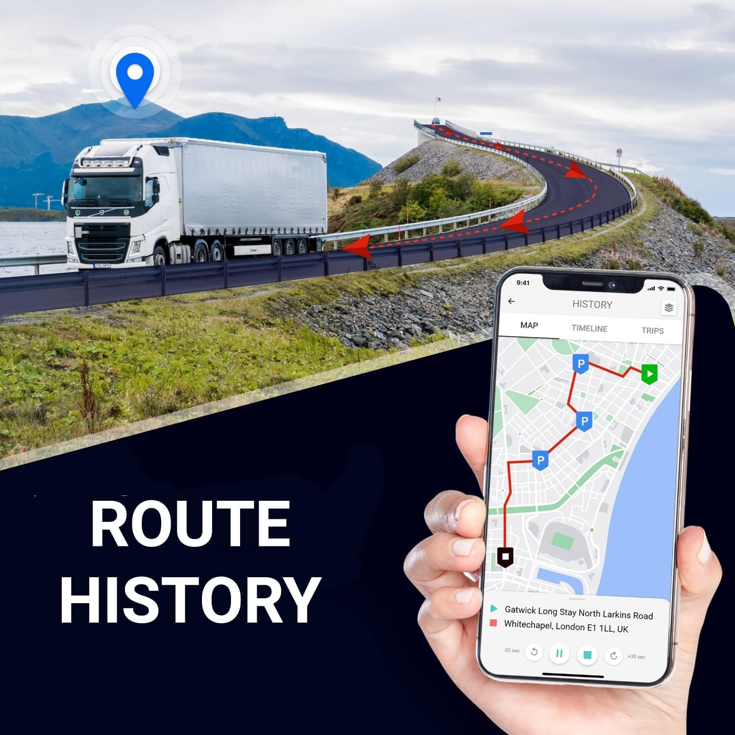 104 PRO 4G Magnetic GPS Tracker – Pay as You Go Portable Vehicle, Car, Truck, Van, Asset, Trailer Tracking Device with up to 90 Days Stand by Time Car Tracker Devices (104 Pro 4G plus - 20,000 Mah) TRUCK DRIVER
