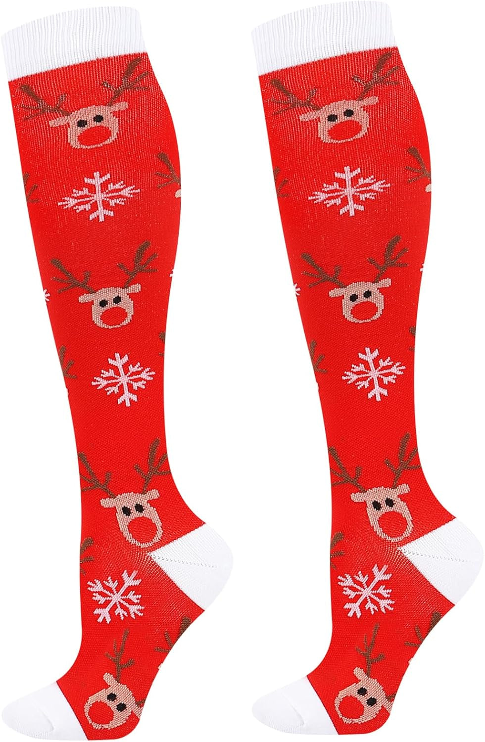 Junely Compression Socks for Women Knee High Festival Socks for Running Work Support Nurses Pregnancy Travel