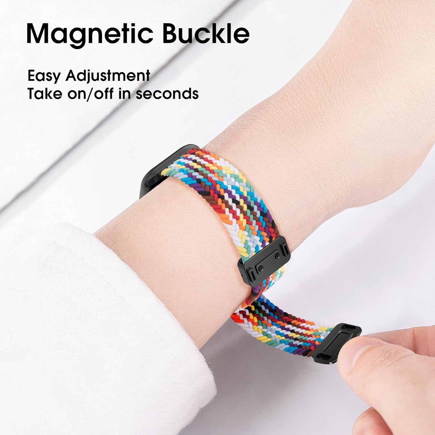 Magnetic Stretchy Watch Band Compatible for Apple Watch Band 38Mm 40Mm 41Mm,Comfortable Adjustable Straps Wristbands for Iwatch Series 9 8 7 6 5 4 SE 3 2 1 Ultra 1 2 Women Men,Black&Army Green