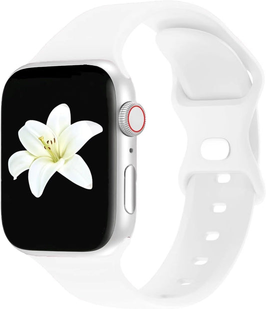 Band Compatible with Apple Watch 38Mm 40Mm 41Mm 42Mm 44Mm 45Mm 49Mm, Replacement Soft Silicone Sport Strap for Iwatch Series Ultra 9/8/7/6/5/4/3/2/1 SE Women Men