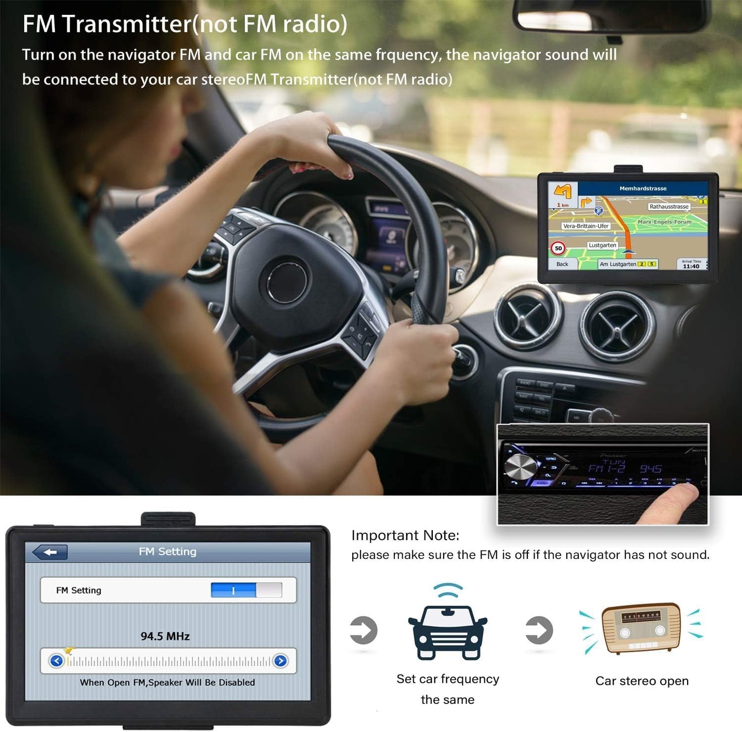 GPS Navigator for Car 7 Inch, Truck GPS Commercial Drivers, Trucker GPS for Semi Truck, Navigation for Truck 2025 Map with Free Lifetime Updates, Speed Limit Warnings, Lane Assist TRUCK DRIVER