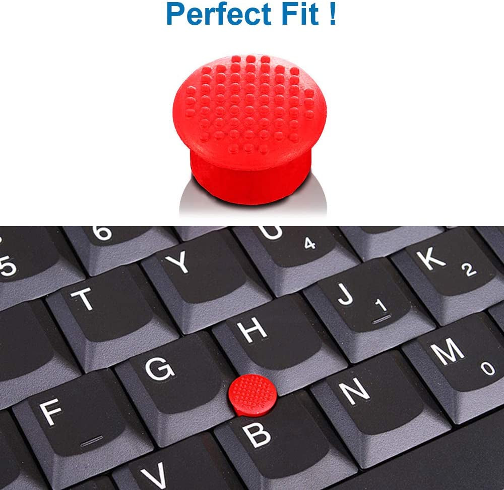 5 PCS Rubber Trackpoint Keyboard Mouse Red Cap with Soft Dome and Rim Laptop Pointer for Lenovo Thinkpad X/T/E / / L/P/Yoga Series