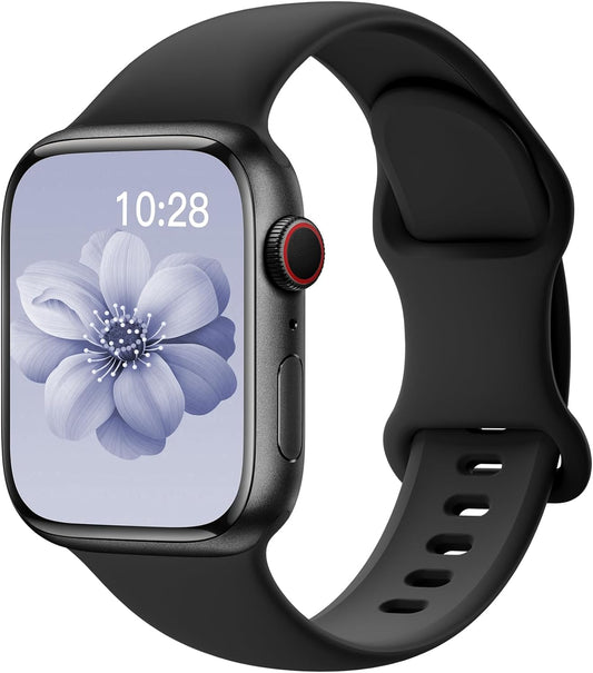 Sport Silicone Band Compatible with Apple Watch Bands 40Mm 38Mm 41Mm 44Mm 45Mm 42Mm 49Mm Women Men,Soft Wristband Waterproof Replacement Sport Strap for Iwatch Bands Series 9 8 7 6 5 4 3 2 1 SE Ultra