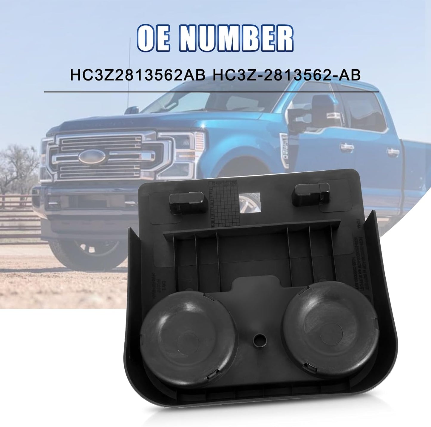 Front Center Console Cup Holder Replaces HC3Z-2813562-AB Compatible with 2015-2020 Ford F150 2017-2022 F-Series Super Duty Car under Front Seat Bottom Cup Holder Tray