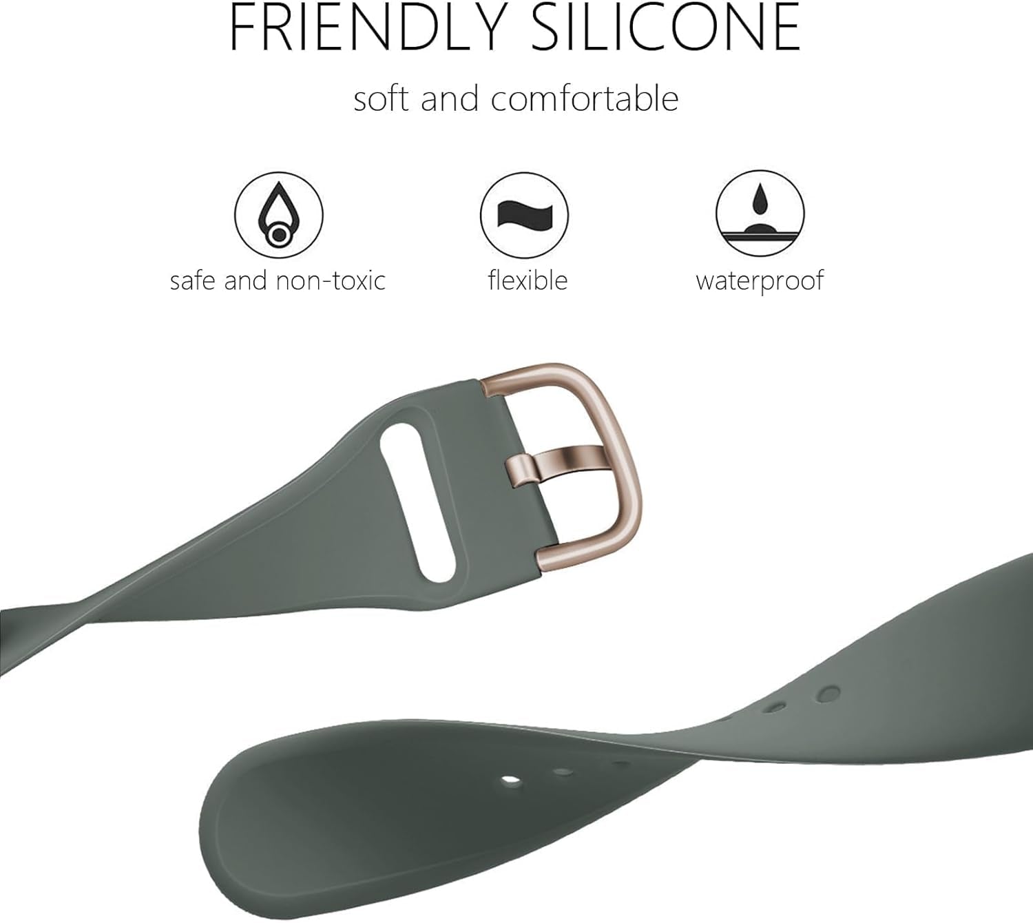 Silicone Band for Men and Women,Compatible with Apple Watch Band 38Mm 40Mm 41Mm 42Mm 44Mm 45Mm 49Mm,Sports Waterproof for Iwatch Bands Series 9 8 7 6 5 4 3 2 1 SE Ultra.