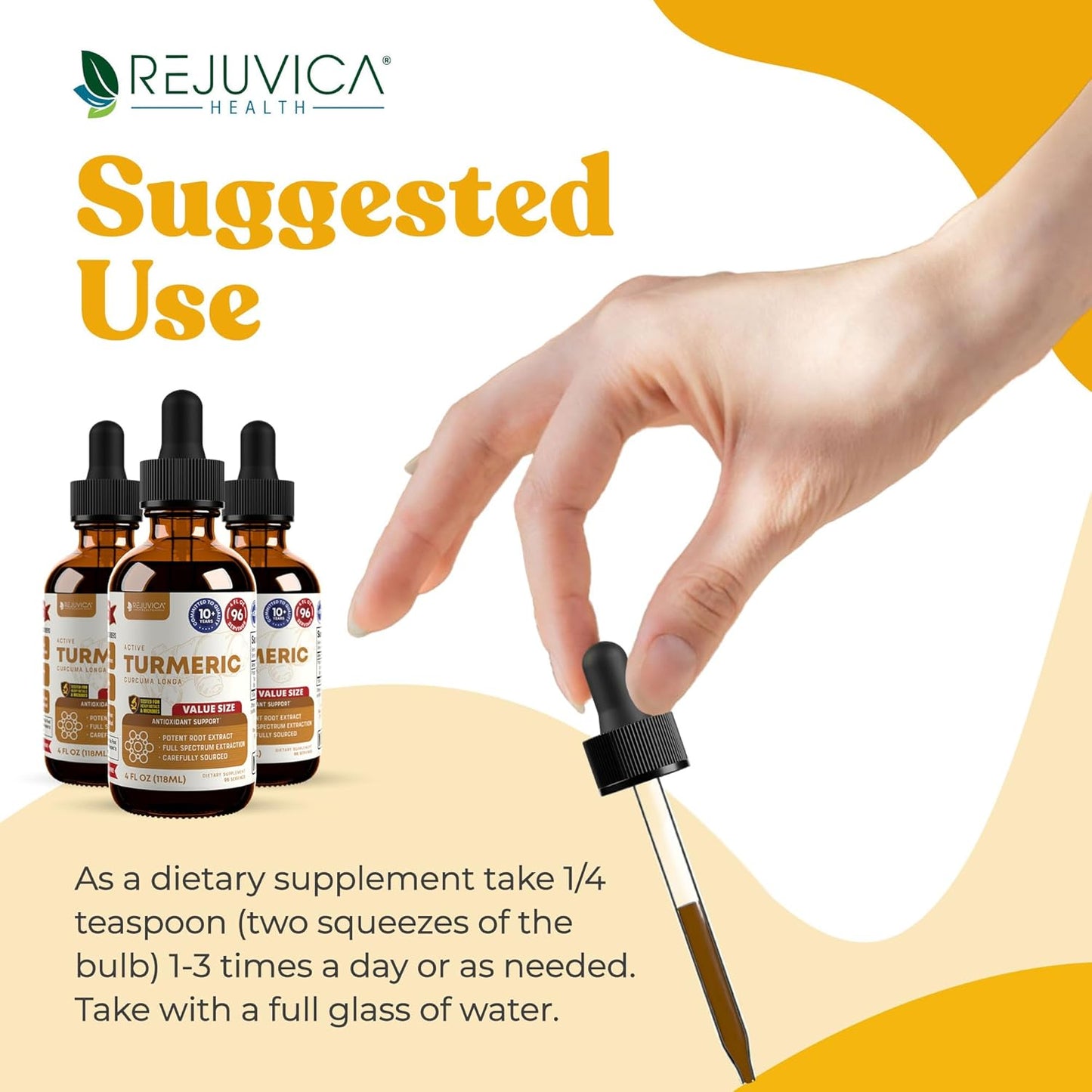 Active Turmeric - Advanced Liquid Supplement - Curcuma Longa Extract - Turmeric Roots Only - Naturally Occurring Curcumin TLBH