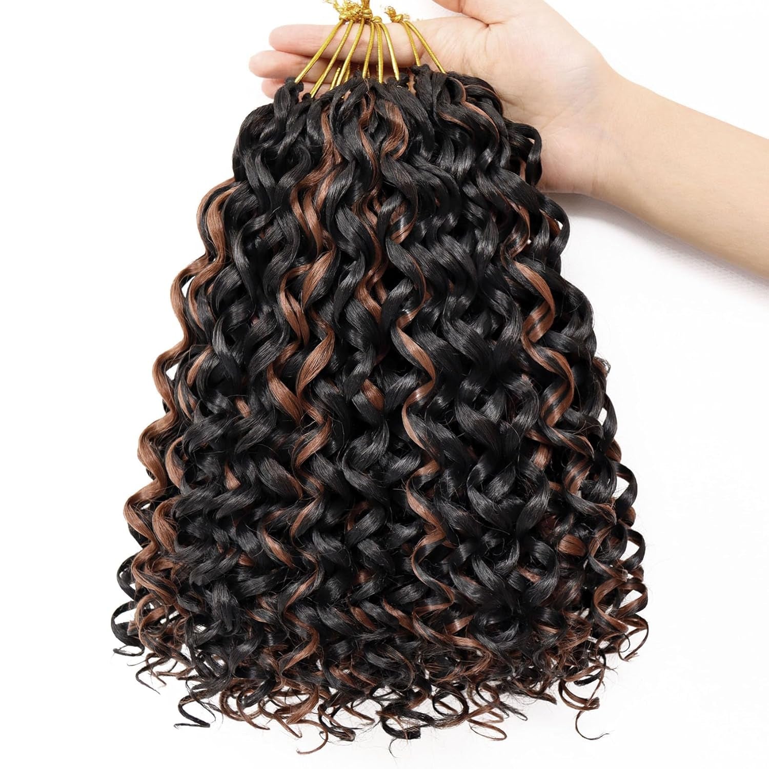 7 Packs Gogo Curl Crochet Hair 10 Inch Short Curly Crochet Hair for Women Water Wave Beach Curl Deep Twist Crochet Braids Synthetic Braiding Hair Extensions(10 Inch, P30)