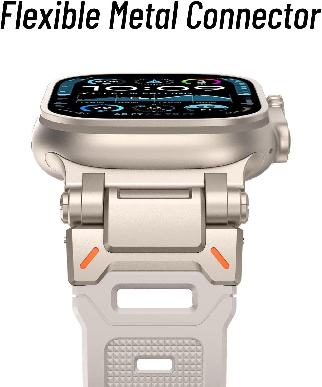 Band for Apple Watch Ultra/Ultra 2 Band 49Mm, Men Silicone Rubber Strap for Iwatch Series 10 46Mm, 9/8/7 45Mm, 6/5/4/SE 44Mm, 3/2/1 42Mm Rugged TPU Wristband