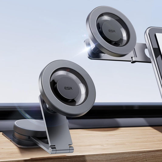 for Magsafe Car Mount, Foldable Dashboard/Tesla Magnetic Car Mount,Tesla Touchscreen Car Phone Holder Mount, Magnetic Phone Holder for Car, for Iphone 16/15/14/13/12, Charging Not Supported, Grey