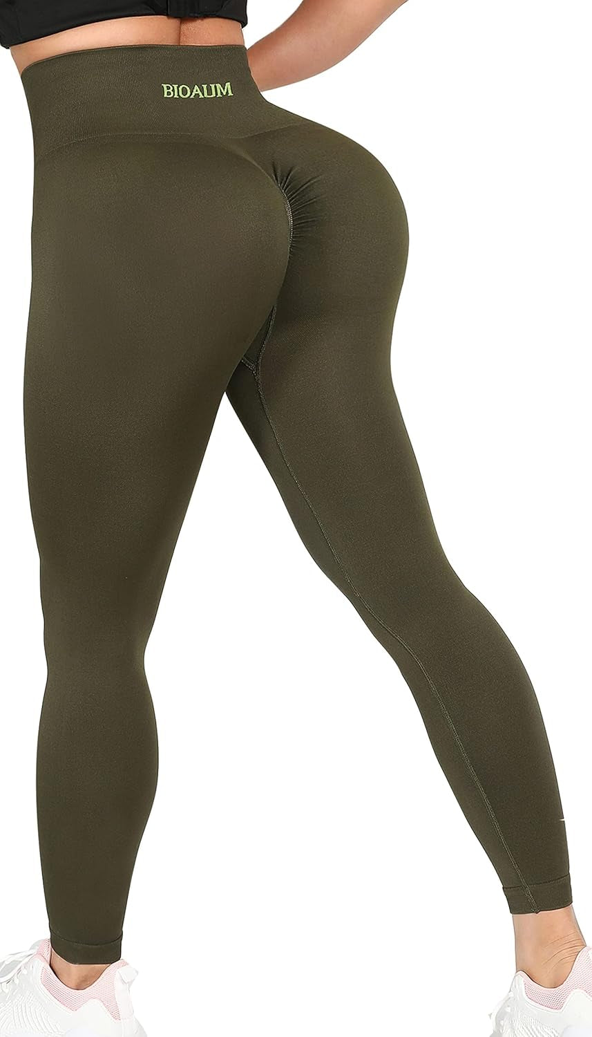 Butt Lifting Workout Leggings for Women, High Waisted Seamless Scrunch Gym Yoga Pants