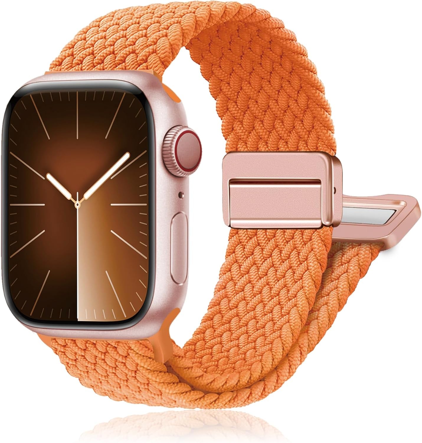 Magnetic Braided Stretchy Loop - Compatible with Apple Watch Band 42Mm 46Mm 40Mm 41Mm 44Mm 45Mm 38Mm Ultra/2 49Mm Women Men,Elastic Woven Fabric Nylon Strap for Iwatch Ultra Series 10 9 8 7 6 5 4 3 SE