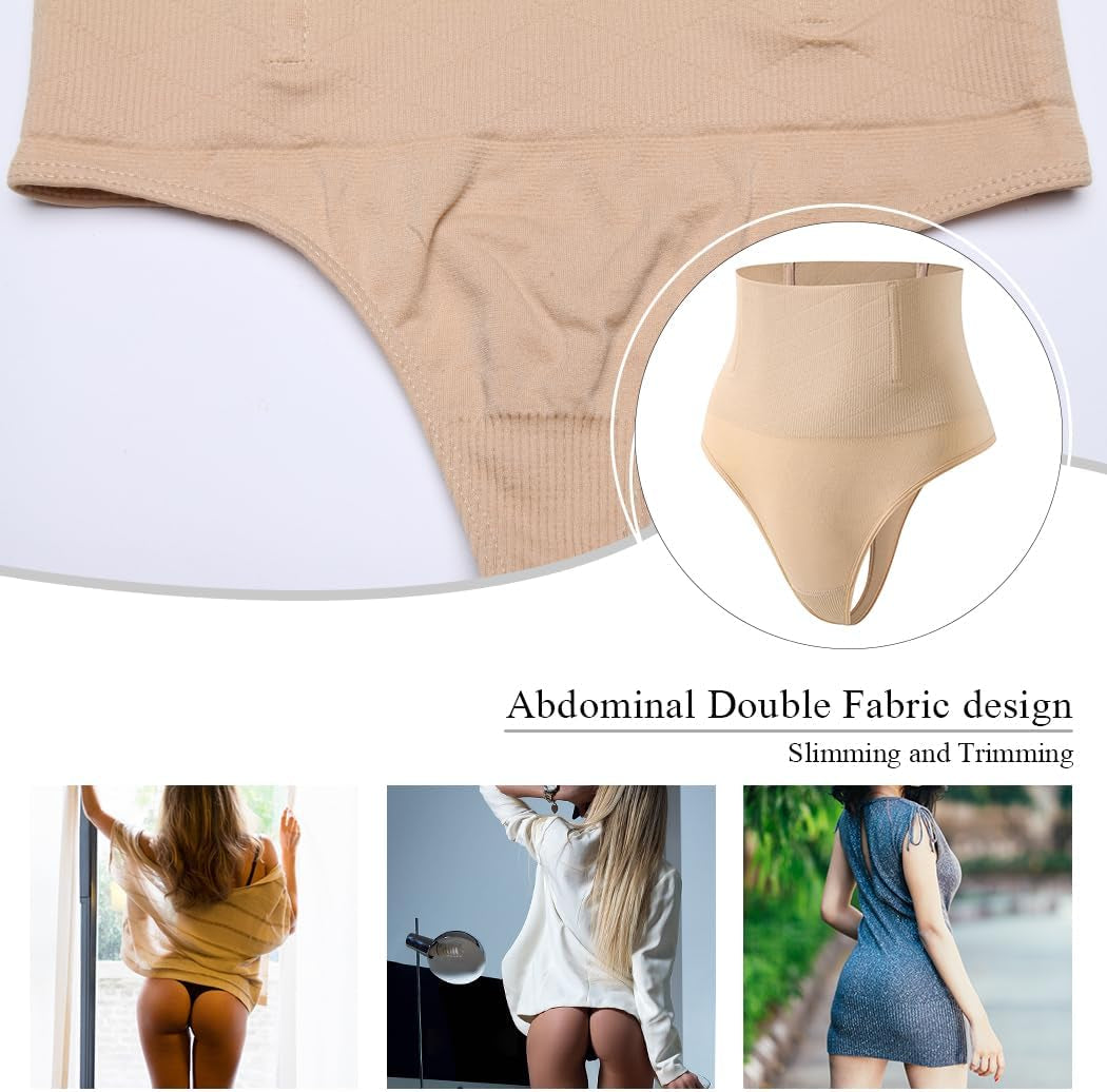 Tummy Control Thong Shapewear for Women Seamless Shaping Thong Panties Body Shaper Underwear