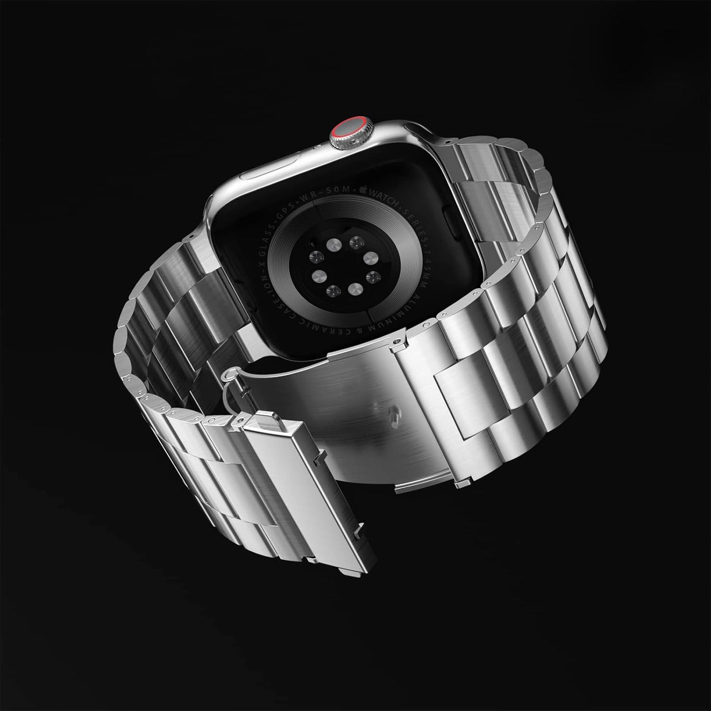 Stainless Steel Apple Watch Band for Apple Watch 49Mm 45Mm 44Mm 42Mm 41Mm 40Mm 38Mm, Waterproof Iwatch Band for Iwatch Series 9 8 7 6 5 4 3 2 1 SE Ultra for Women Men