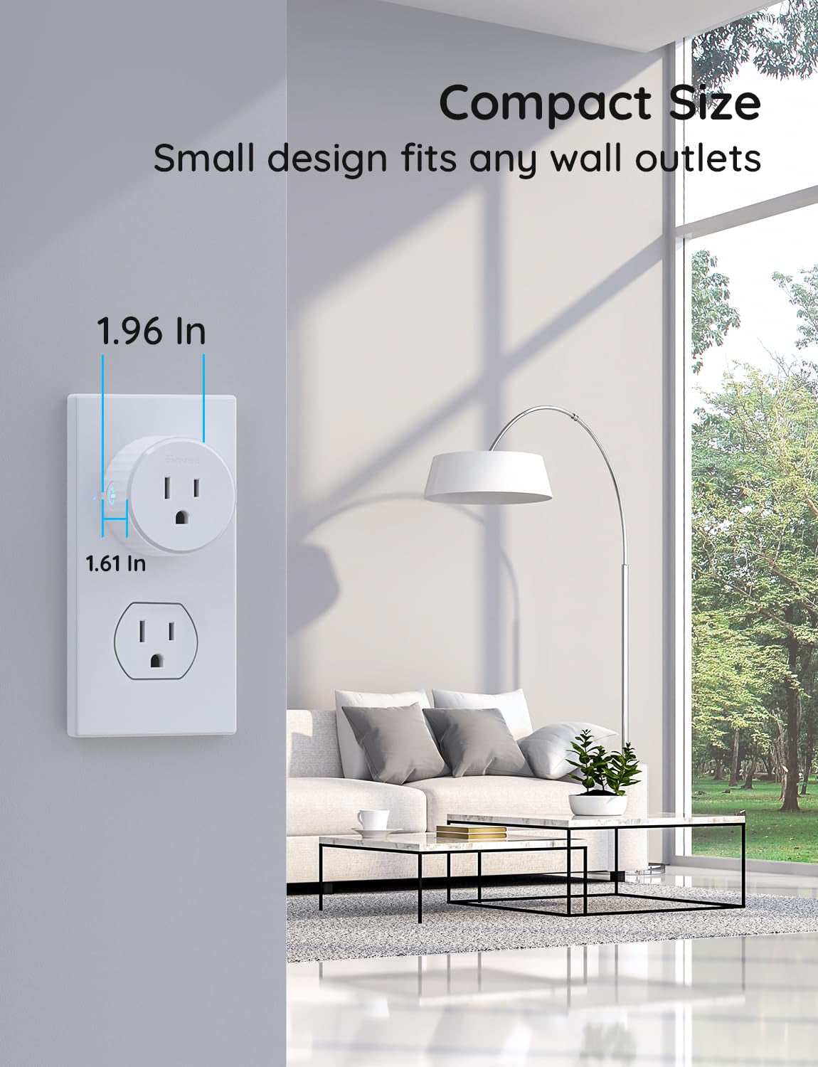 Smart Plug, Wifi Plugs Work with Alexa & Google Assistant, Smart Outlet with Timer & Group Controller, Wifi Outlet for Home, No Hub Required, ETL & FCC Certified, 2.4G Wifi Only, 4 Pack