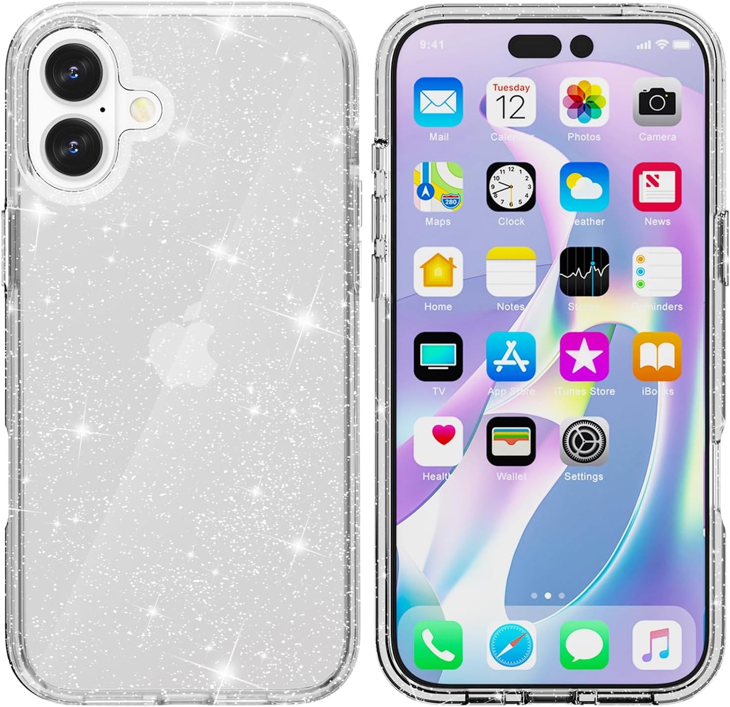 Phone Case Compatible with Iphone 16E 2025, Clear Case Shockproof Protective Bumper Slim Cover for 6.1 Inch