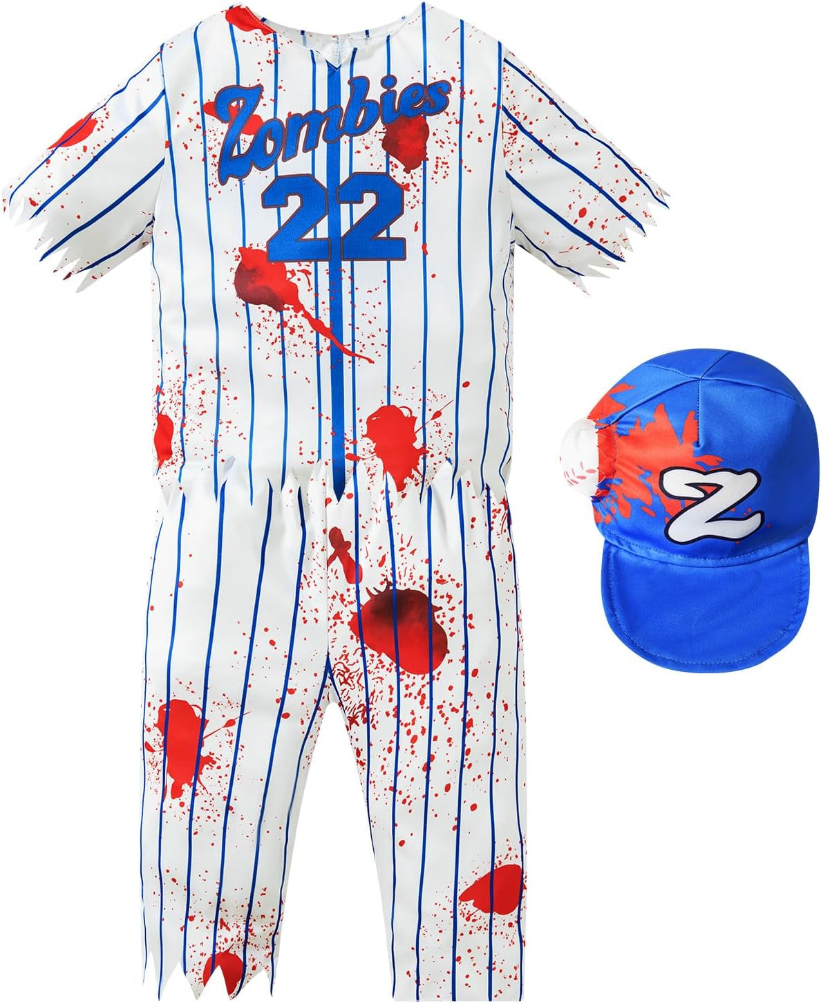 Scary Boys Home Run Horror Baseball Player Zombie Children Halloween Role Playing Costumes Scary for Kids