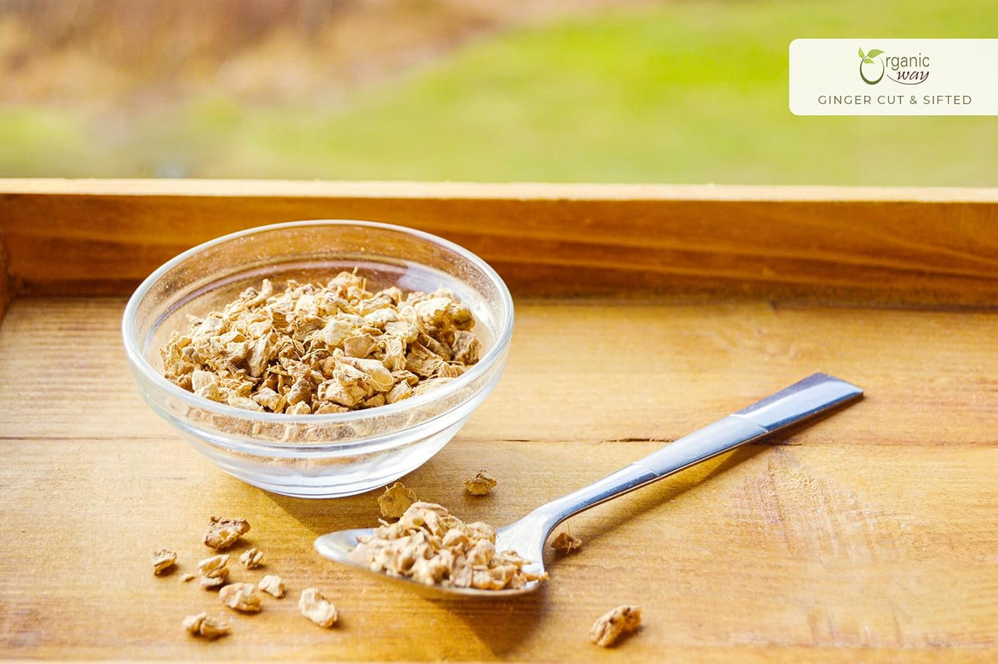 Ginger Root Cut & Sifted (Zingiber Officinale) - Herbal Tea | Kosher & USDA Certified | Vegan, Non-Gmo & Gluten Free | Tested for Heavy Metal and Purity | 100% Raw from India (1LBS / 16Oz) TLBH