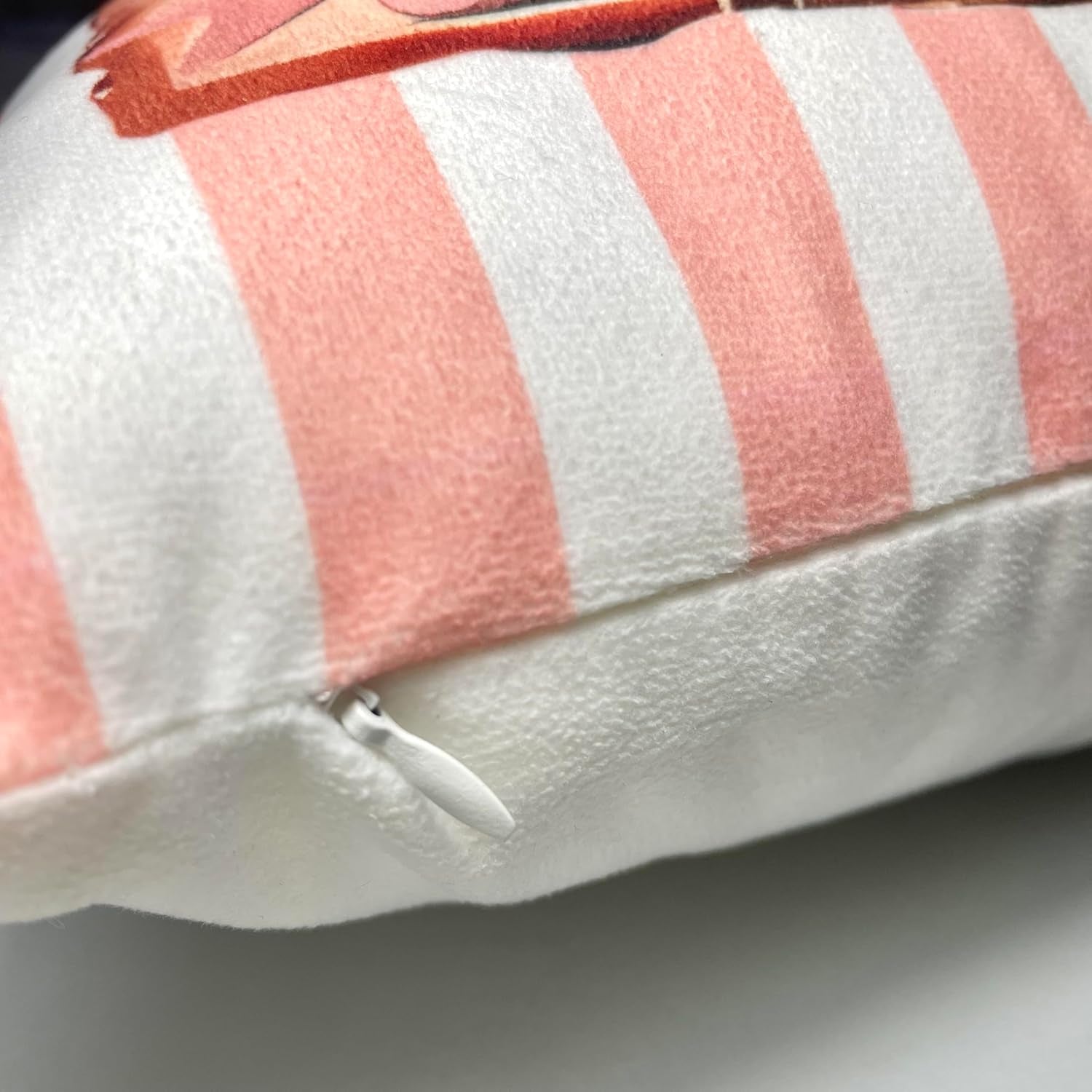 Christmas Pillow Covers Pink 18X18 Set of 4, Soft Short Pile Velour Holiday Throw Pillow Cover, Pink Christmas Decor Christmas Decorations Santa Claus Decor Cushion Cover for Home Sofa