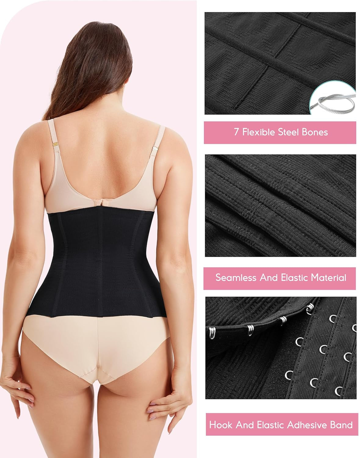 Waist Trainer Corset Shapewear Tummy Control Body Shaper Waist Cincher for Women Postpartum Belly Band Wrap