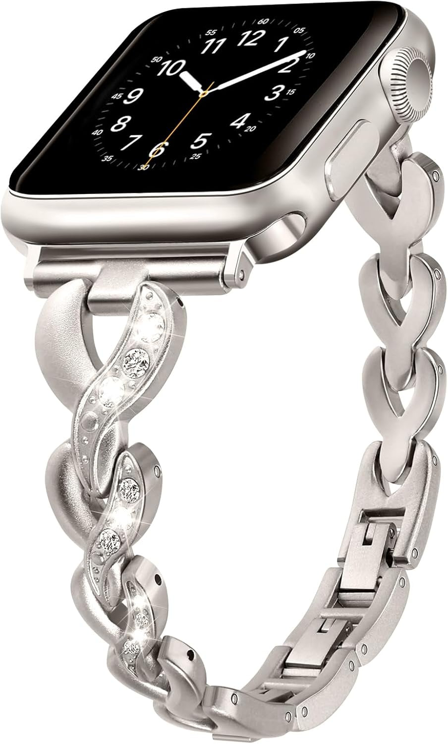 Bling Band Compatible with Apple Watch Band 49Mm 46Mm 45Mm 44Mm 42Mm Women Dressy Jewelry Bracelet for Iwatch Ultra Series 10/9/8/7/SE/6/5/4/3/2/1