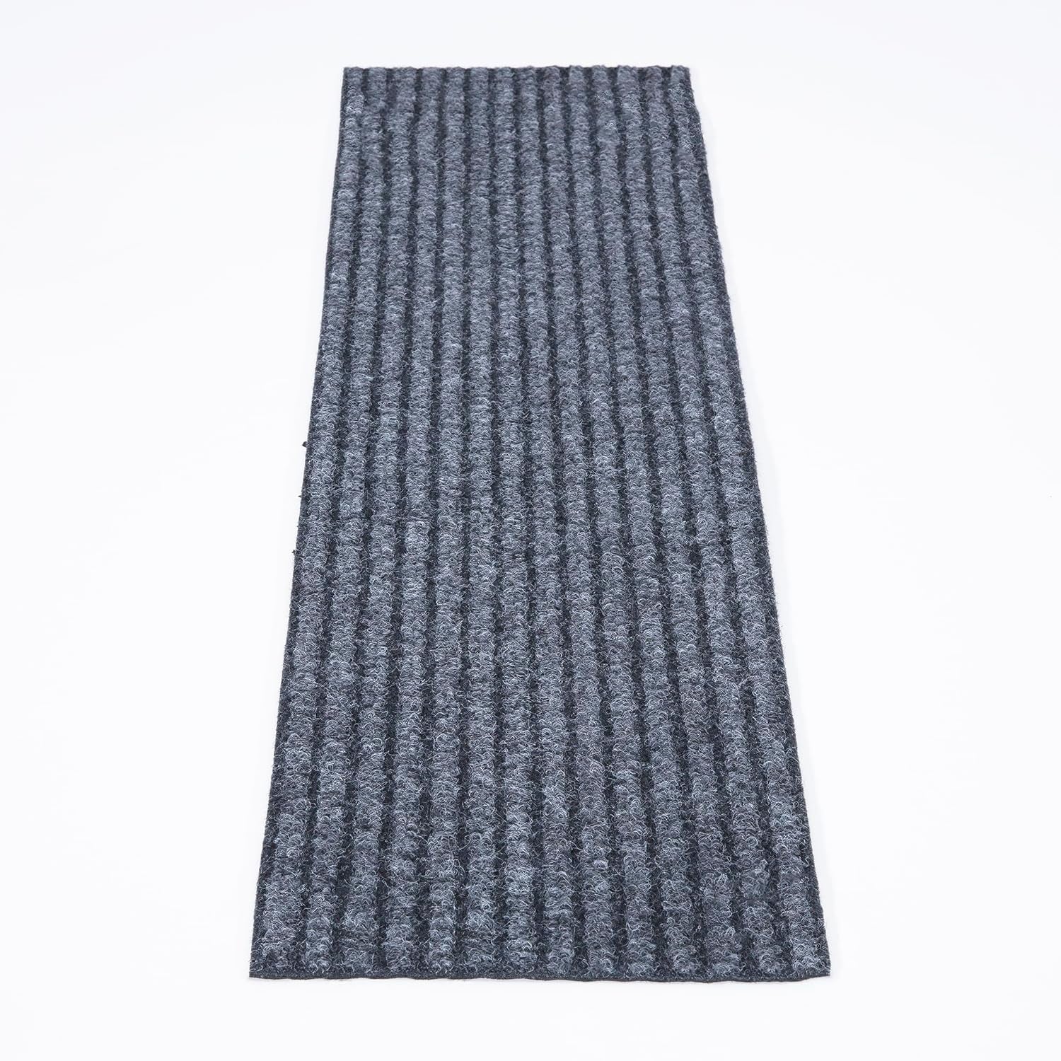 Solid Design Non-Slip Rubberback 8" X 30" Indoor/Outdoor Waterproof Stair Treads for Stairs, Garage, Patio, 7 Pack, Gray